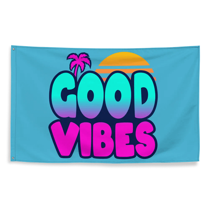 GOOD VIBES FLAG (BLUE) product image (2)