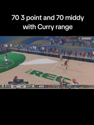 NBA 2K25 70 3 point and 70 middy with Curry range #fyp 