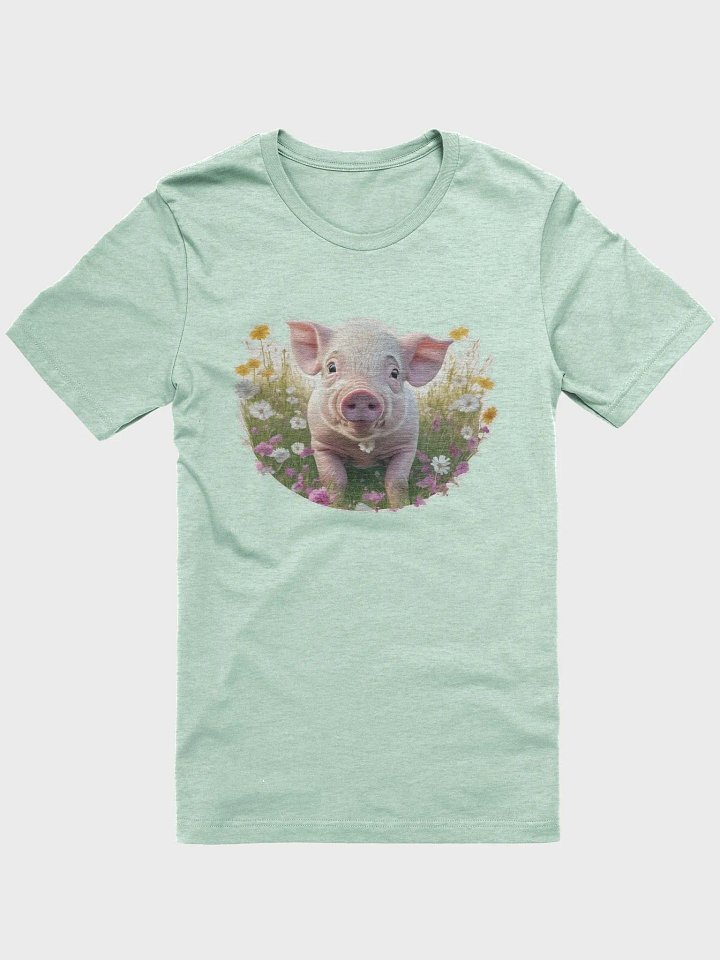 A Piglet in flower Supersoft T-Shirt product image (1)