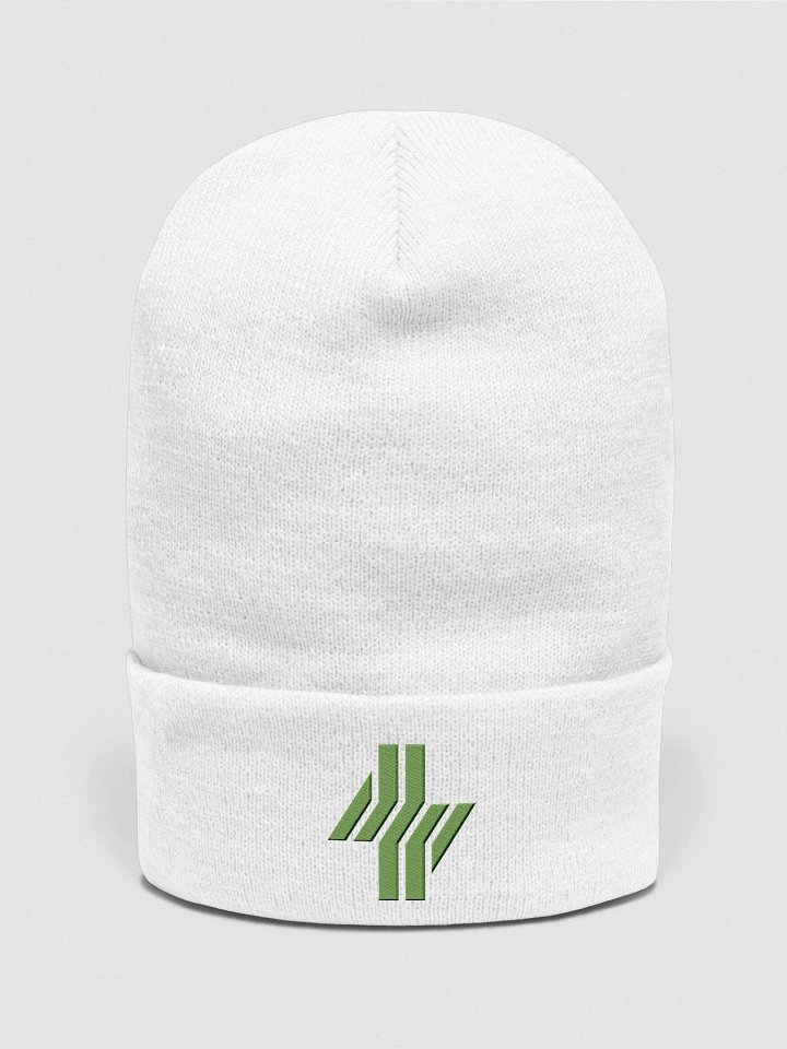 Cowbolt, Embroidered White Beanie product image (1)