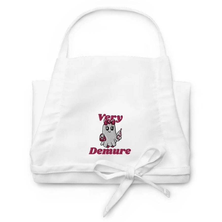 Very Demure Cute Ghost Embroidered Cooking Apron product image (4)