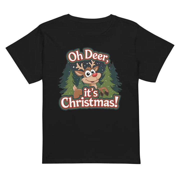 Oh Deer Christmas High-Waisted Tee product image (8)