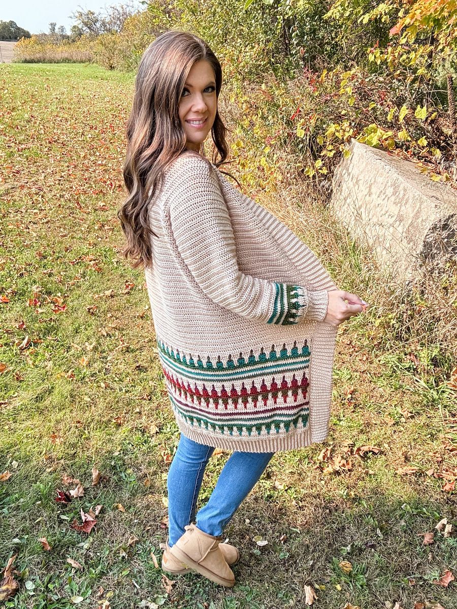 Autumn's Charm Mosaic Cardigan Crochet Pattern product image (5)