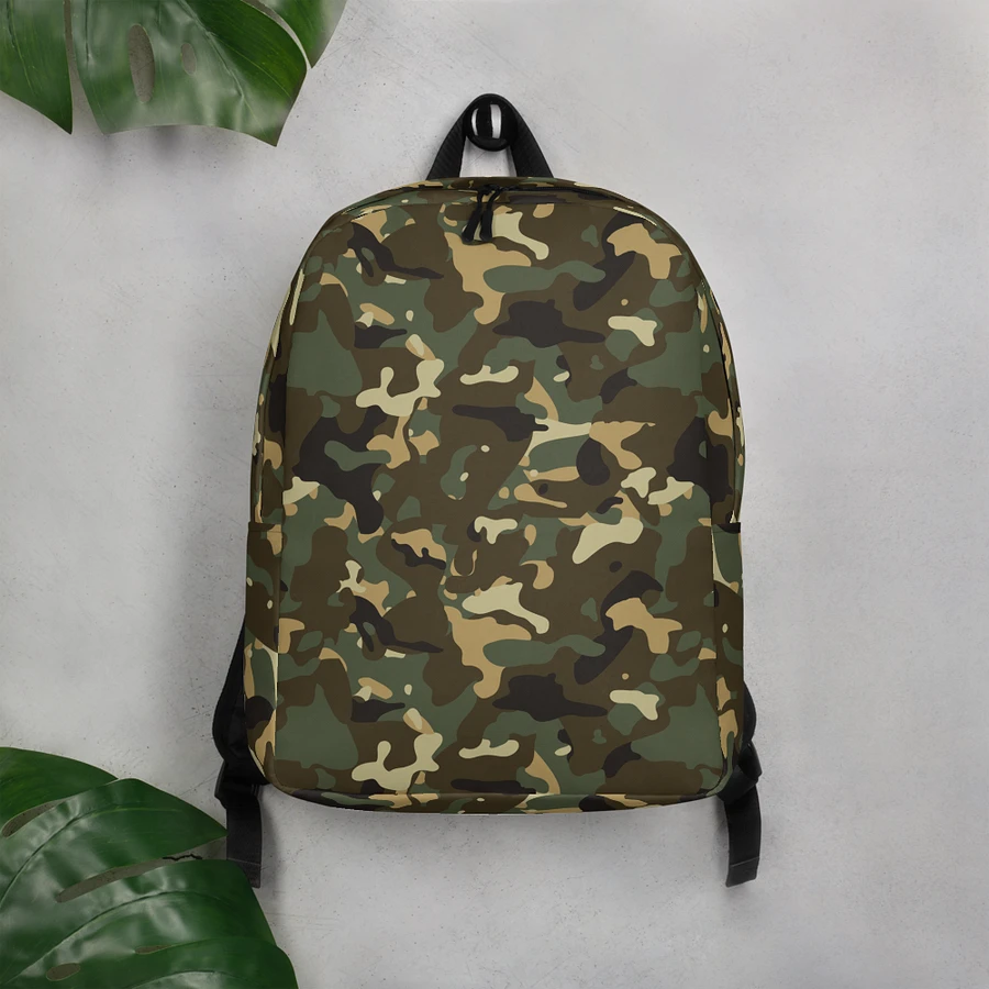 Military Green Camouflage All-Over Print Minimalist Backpack product image (8)