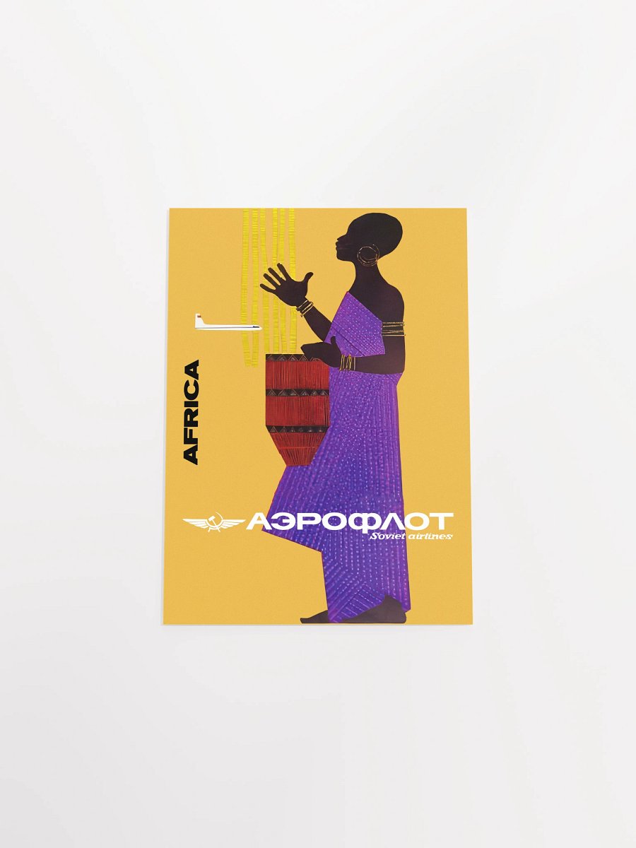 Soviet Aeroflot, USSR airlines 1970s: Africa — Soviet retro travel poster product image (20)