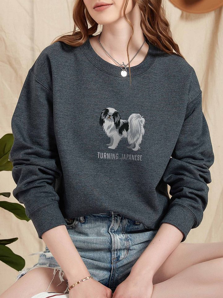 Turning Japanese Sweatshirt (Embroidered) of a Japanese Chin product image (2)