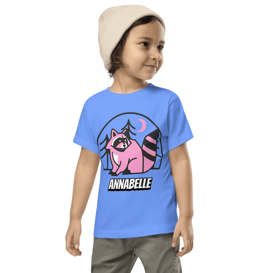 Annabelle's Pink Raccoon Toddler Tee product image (9)