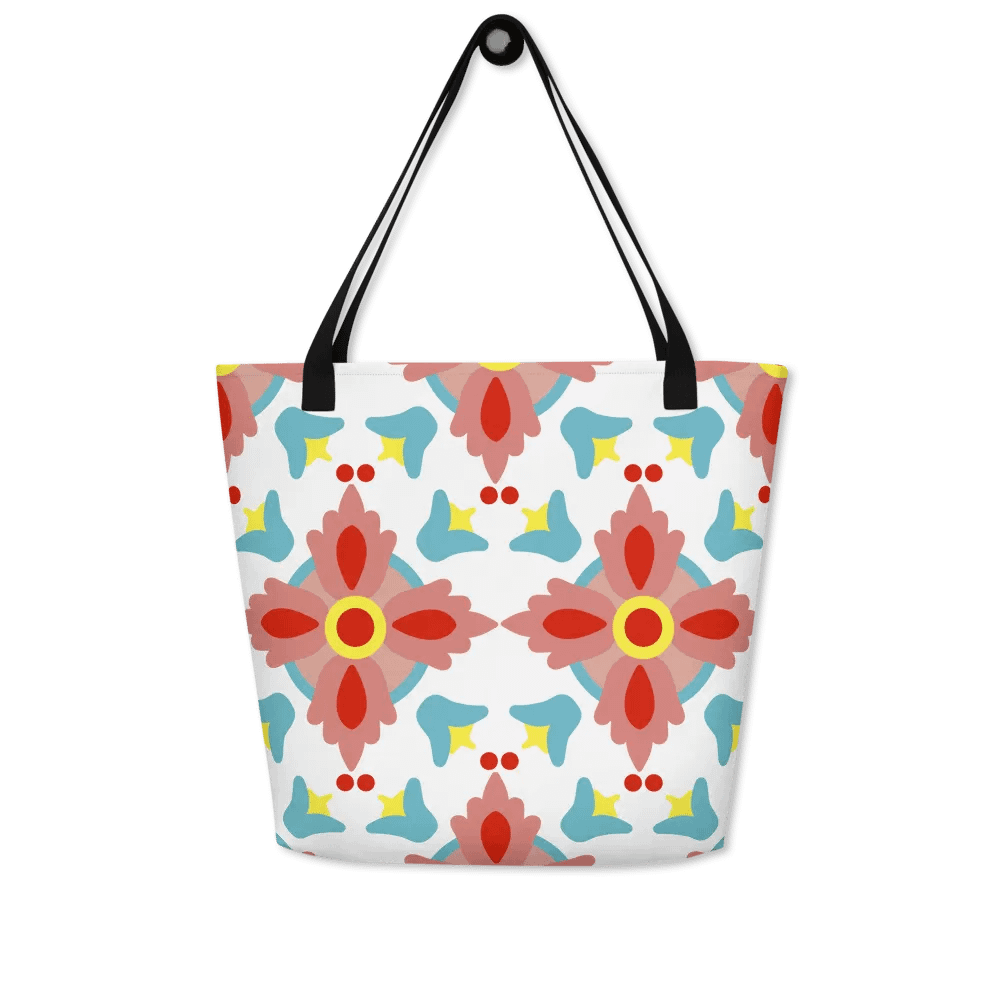 Symmetric Floral Dreams Tote Bag product image (6)