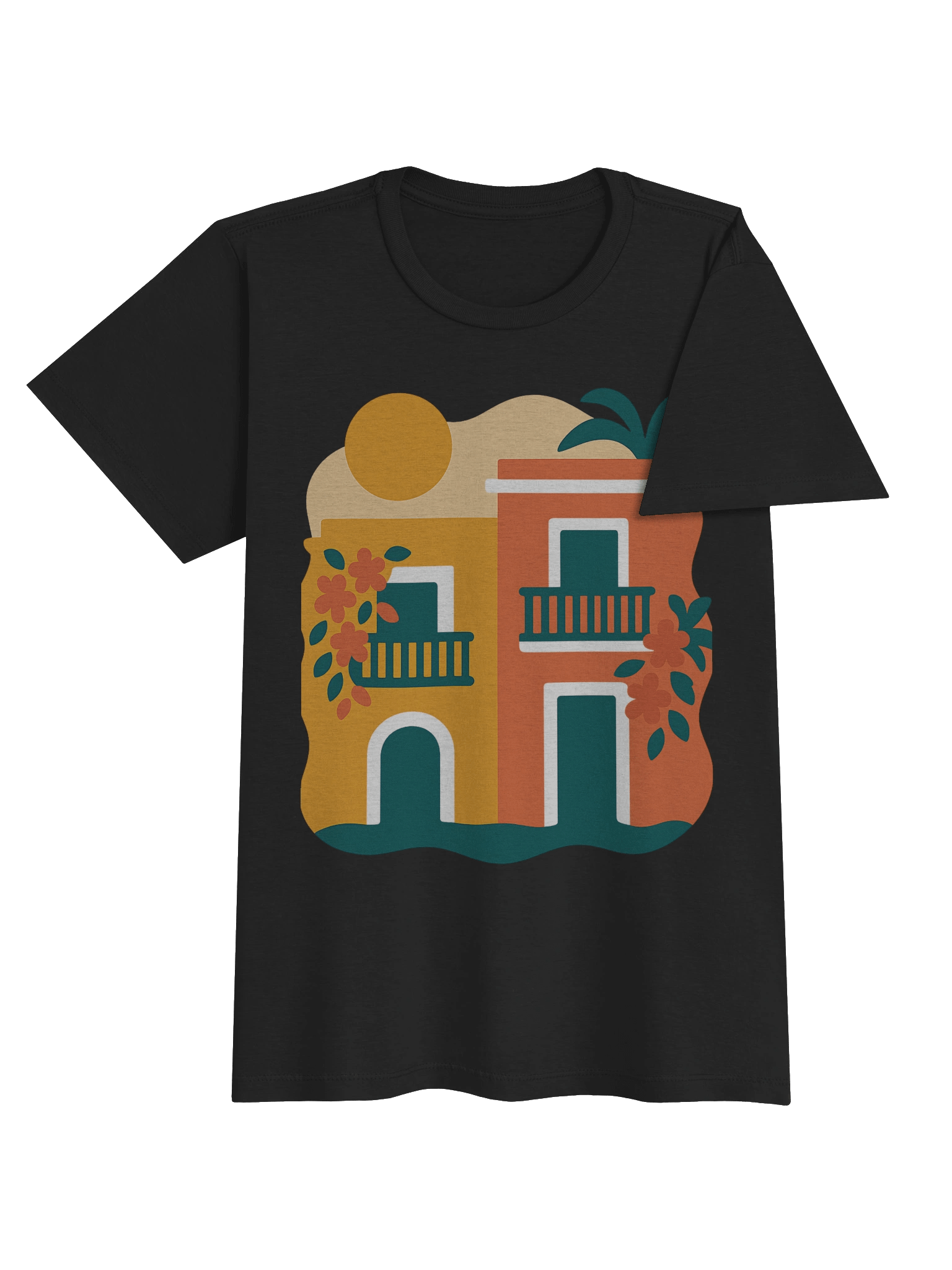 Casitas Coloridas T-Shirt Mujer product image (3)