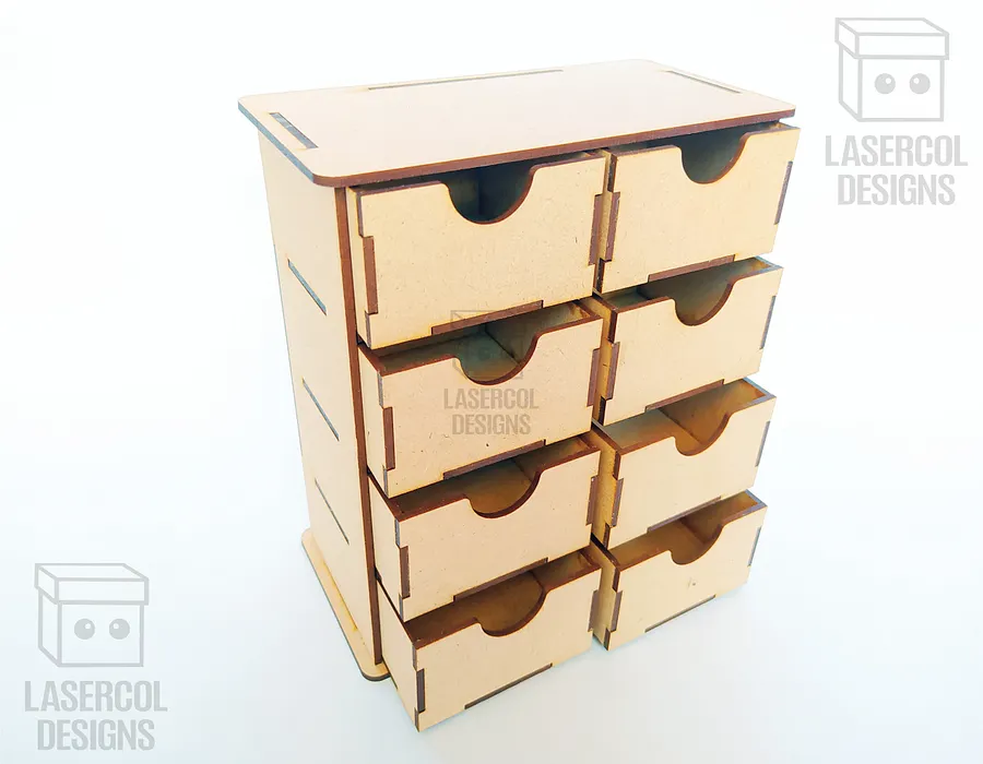 8 Drawers Desk Organizer - Laser Cut Files product image (8)
