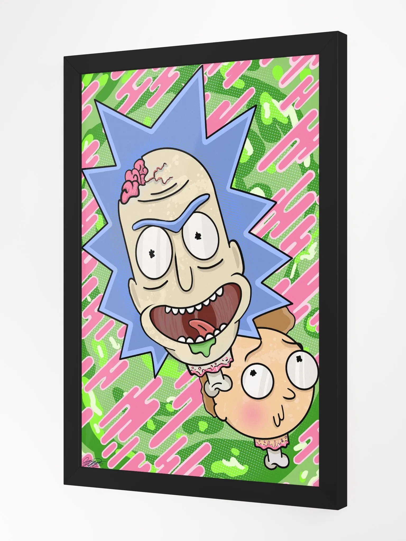 Rick & Morty Heads Print (Framed) product image (2)