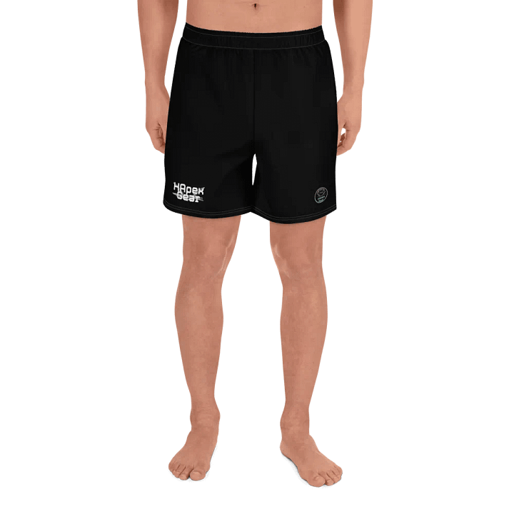 Athletic Long Shorts - Black - White HApex Gear Black Logo product image (2)