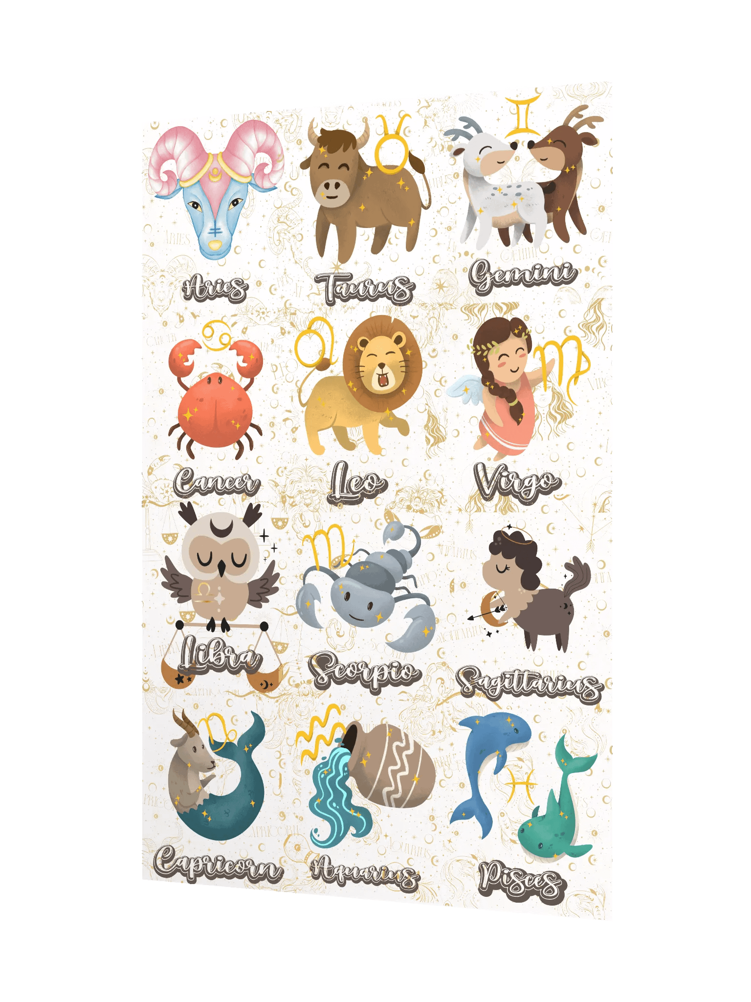 Zodiac Signs Illustrated Poster product image (3)