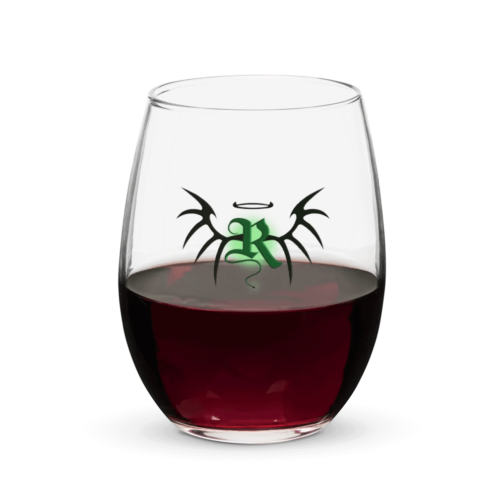 RafaZafar Logo Stemless Wineglass (green aura) product image (5)