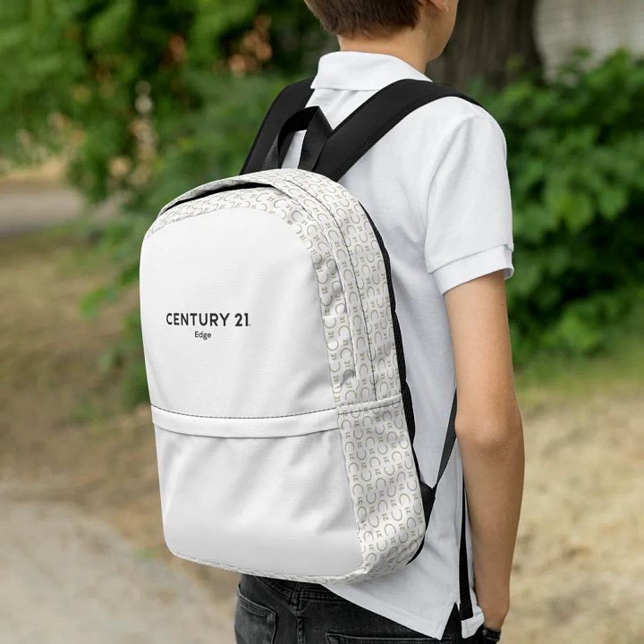Seal Pattern Print Backpack with Edge Wordmark product image (1)