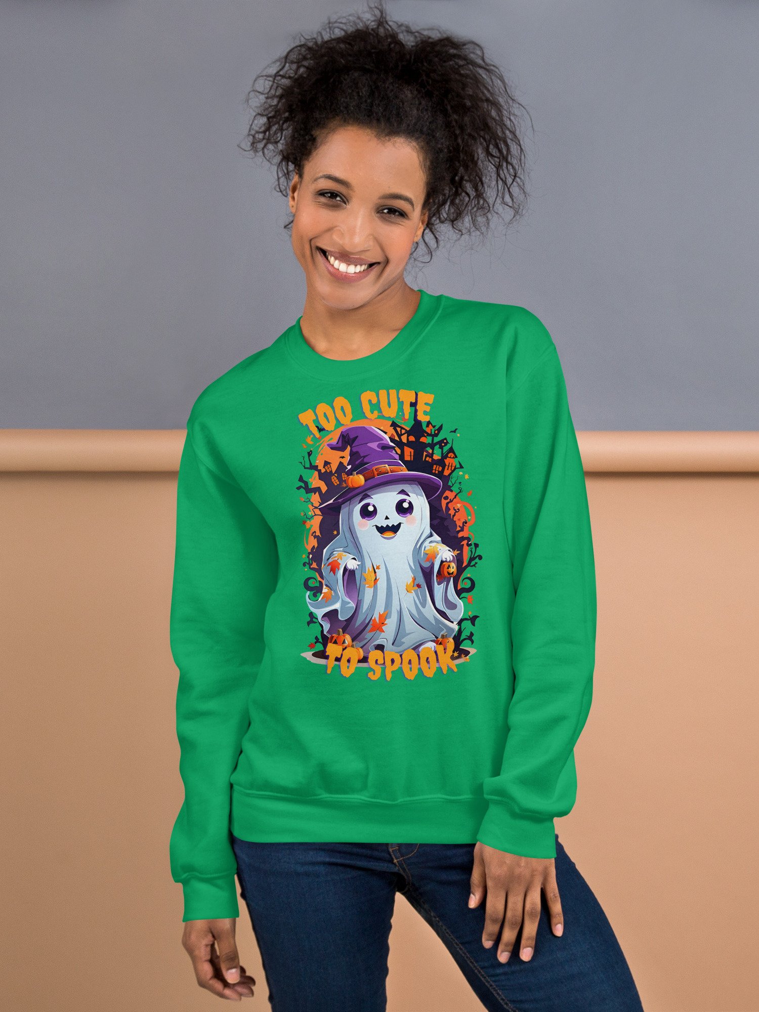Cute Ghost Halloween Sweatshirt | Too Cute to Spook product image (2)