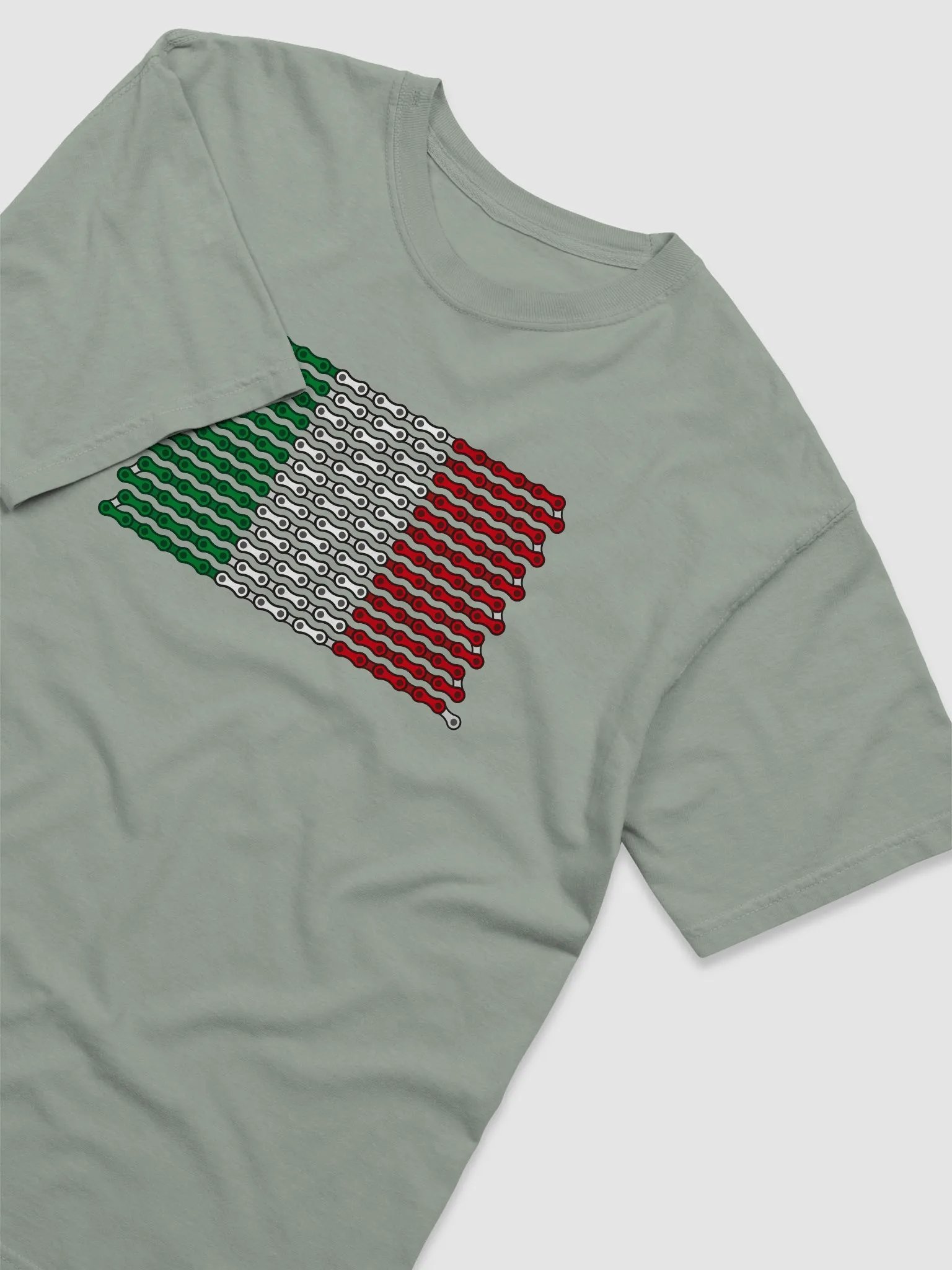 Italy Bike Chain Flag on Heavyweight Tee product image (7)