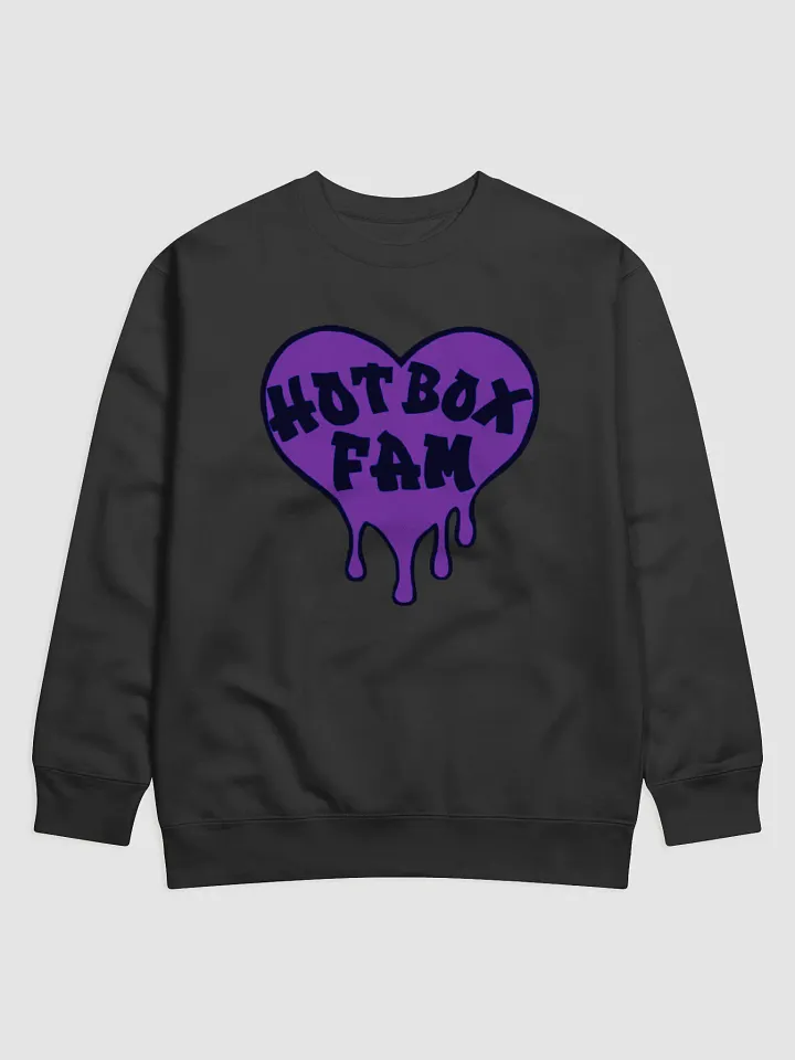UNISEX HOT BOX FAM SOLID DARK PURPLE LOGO SWEATSHIRT product image (6)