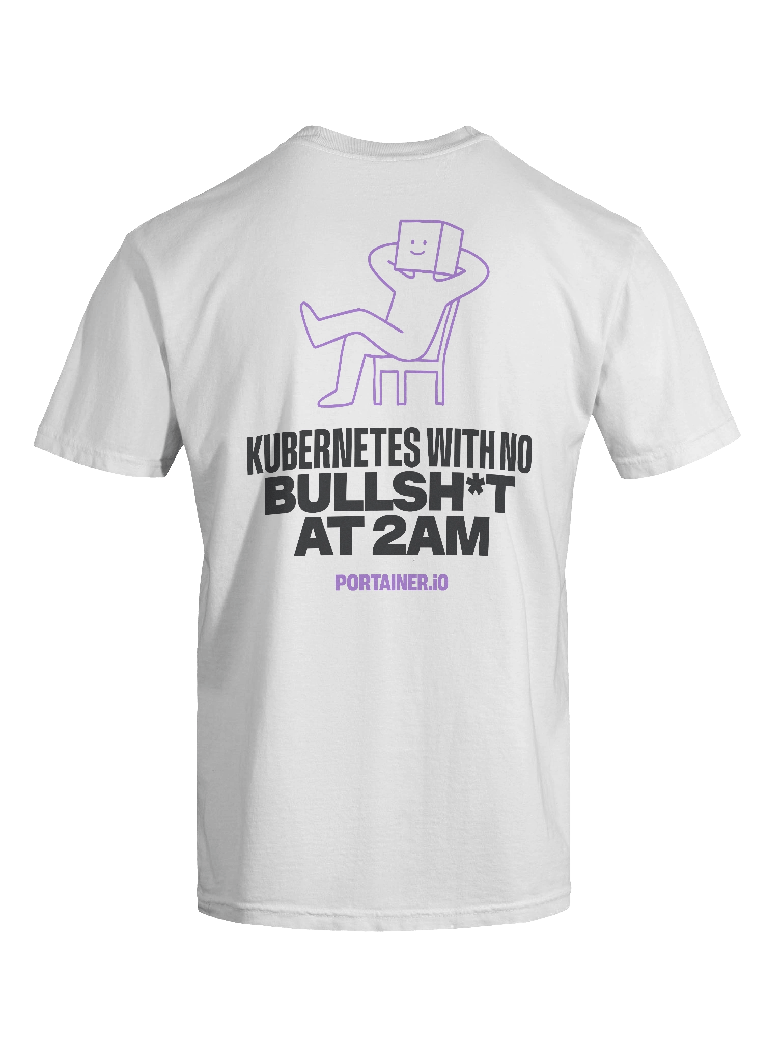 Portainer Tshirt - Kube with no BS - White product image (9)