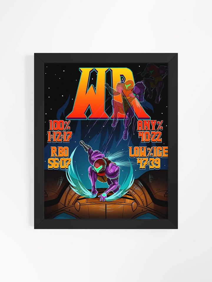 4/4 No Major Glitches World Records Illustration Framed Poster product image (1)