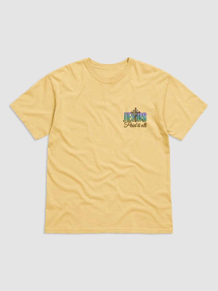 JESUS Paid It All, Christian Faith Comfort T-shirt - Pocket Style. product image (2)