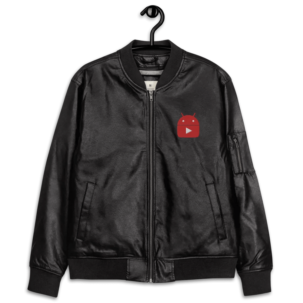 Tech Guy Logo Faux Leather Jacket product image (12)