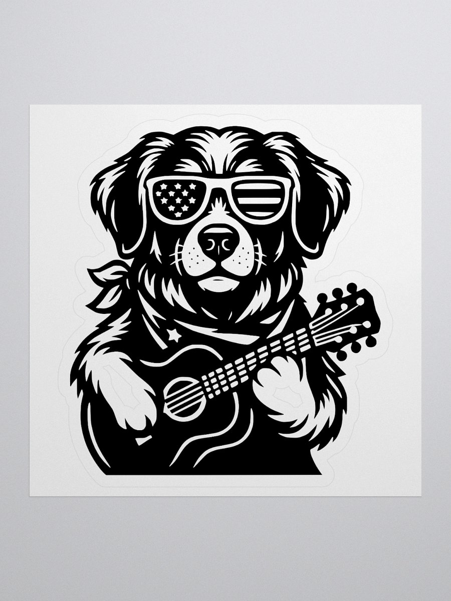 Patriotic Pup Rock Tour Look | Border Collie Sticker product image (1)