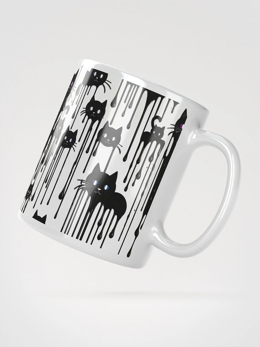 Whisker Wonderland (Black cat drip aRt) White product image (3)