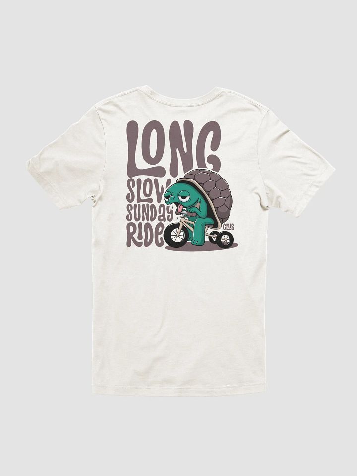 Funny Cycling T-Shirt – Long Slow Sunday Ride Club | Tired Turtle on Trike Graphic Tee product image (1)