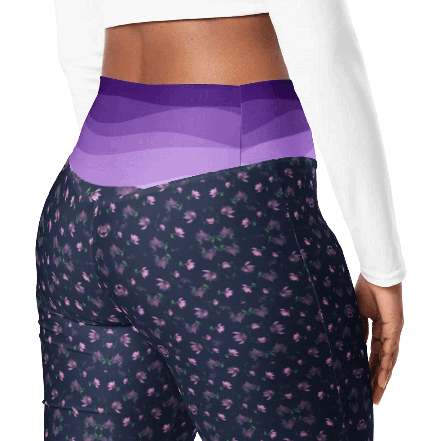 Lavender Floral Whisper Flare Leggings product image (9)