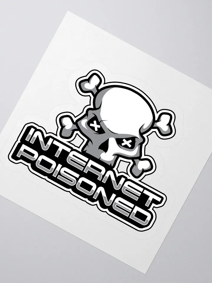 Internet Poisoned Y2K Sticker – Funny Skull Meme Design product image (4)