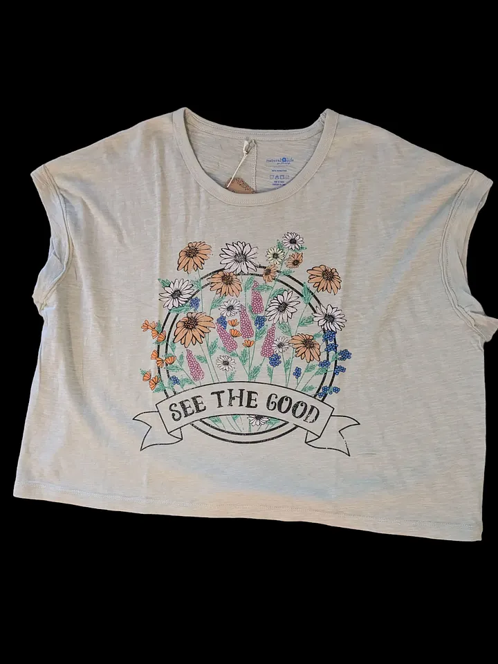 L See the Good Graphic Crop Tee product image (1)