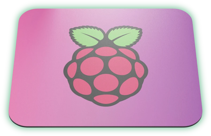 Mouse Pad with Raspberry Pi Icon (Gradient Version) product image (1)