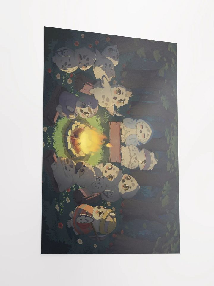Cozy campfire with friends - (12x18) product image (2)