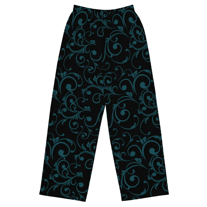 Dark Teal Twirl Wide leg bottoms product image (1)