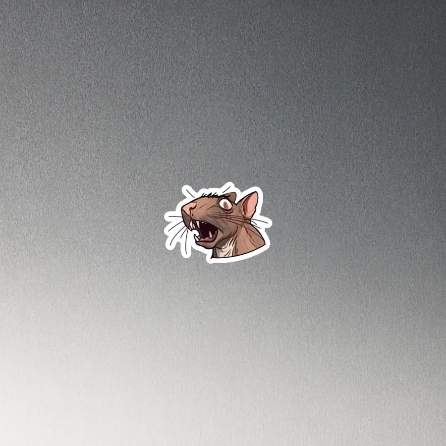 Startled RAT Die-Cut Magnet product image (3)