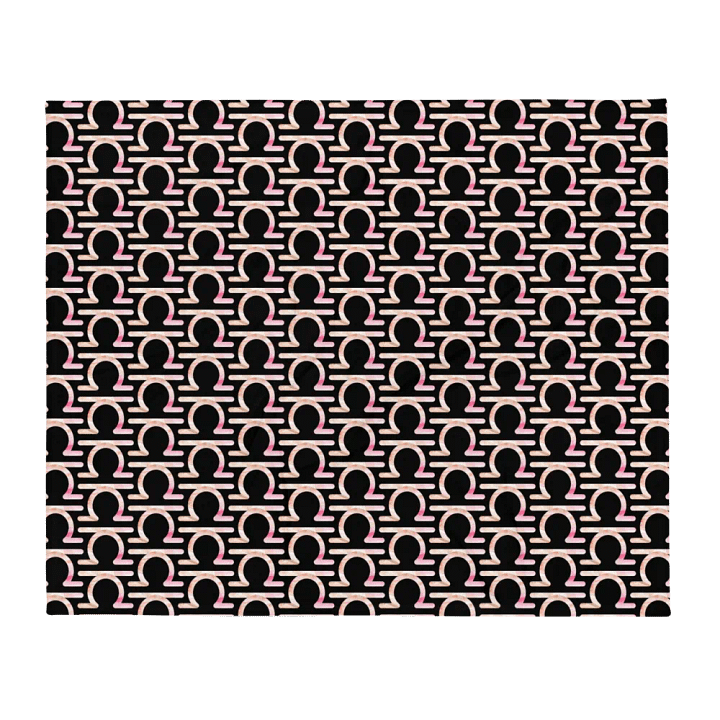Libra Earth-tone Sigil Black Throw product image (1)
