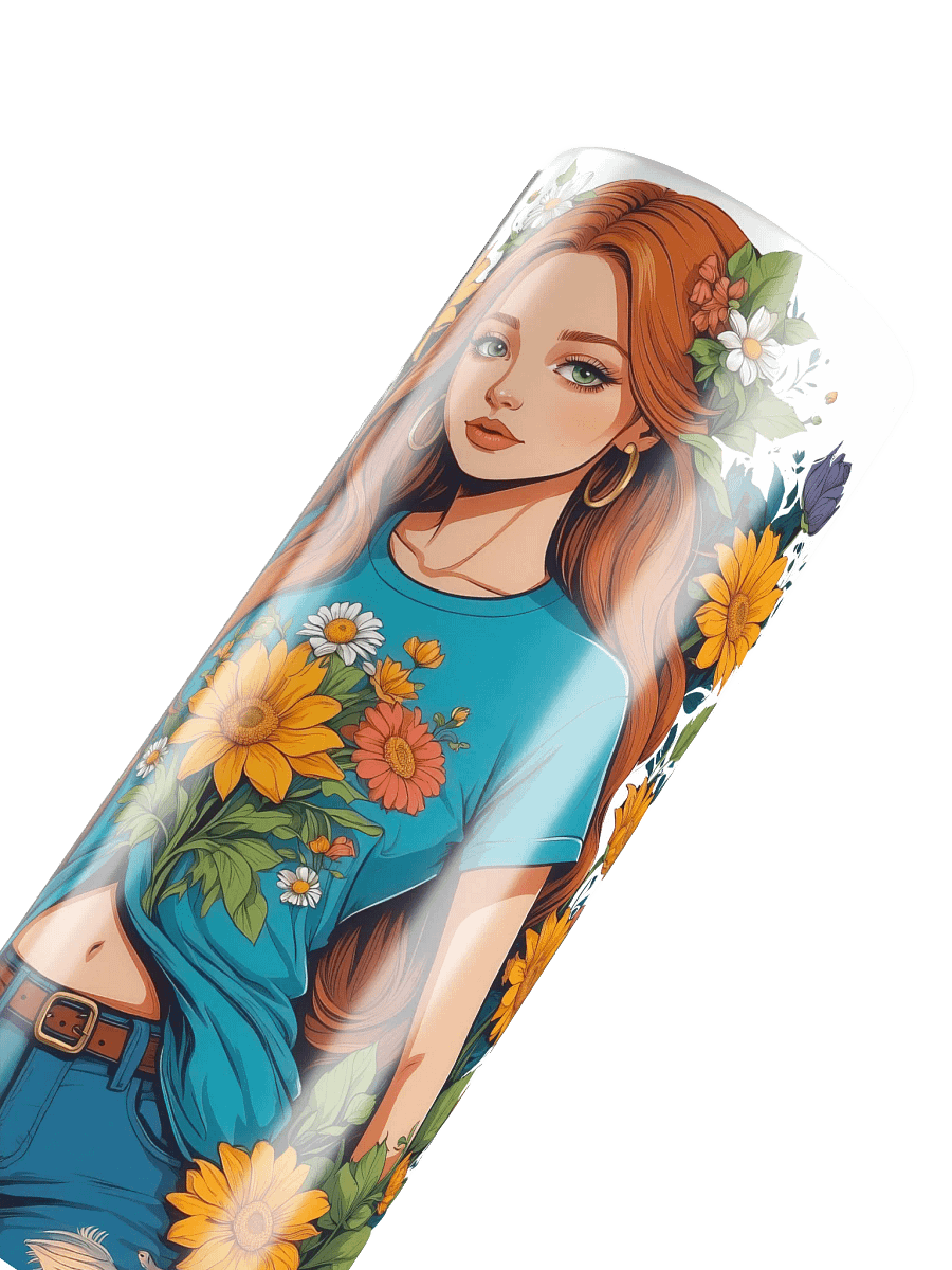Bloomcore Flower Girl 20 oz Skinny Stainless Steel Tumbler - White - v1 product image (6)