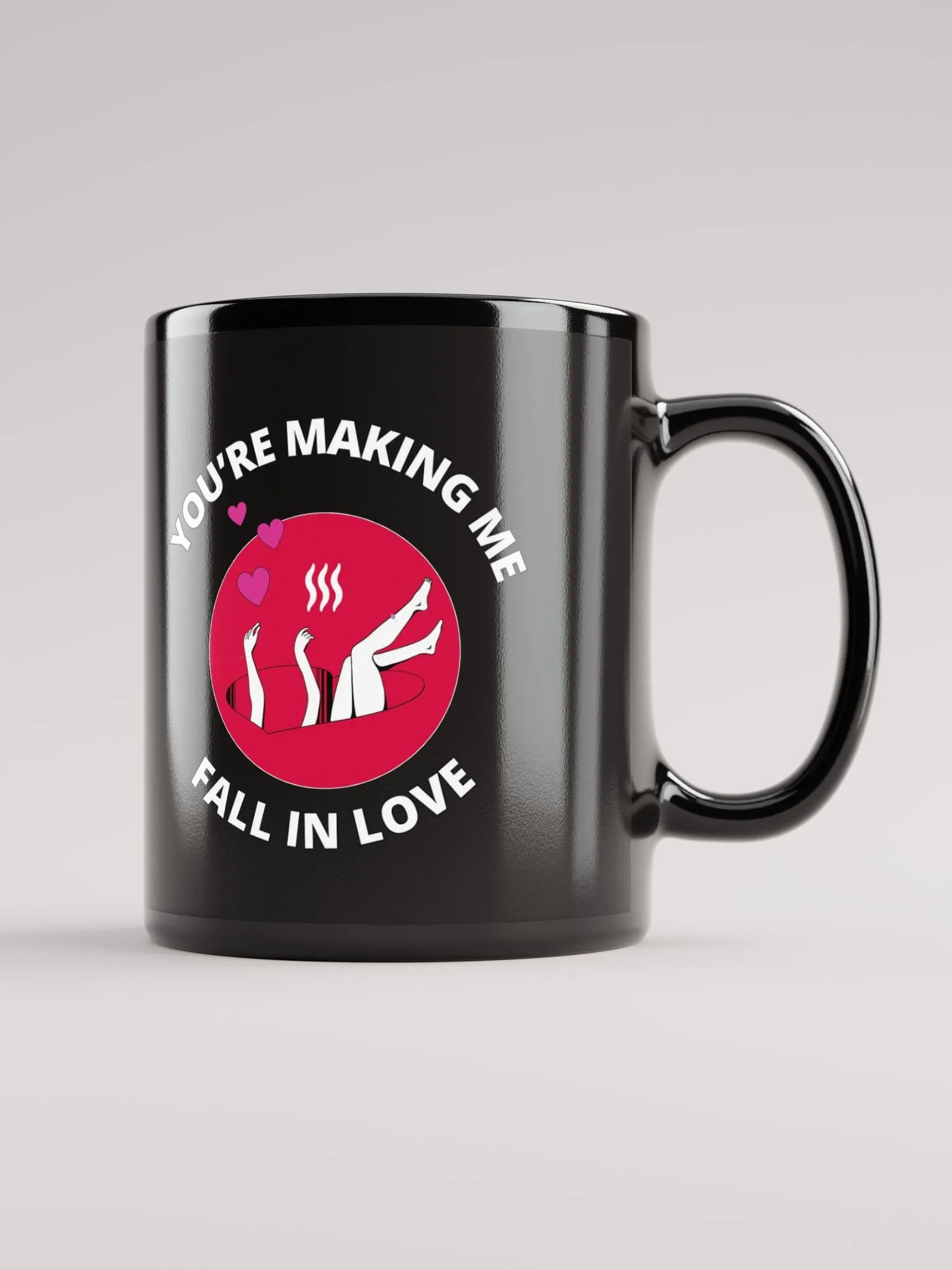 You're Making Me Fall In Love Valentine's Black Mug product image (9)