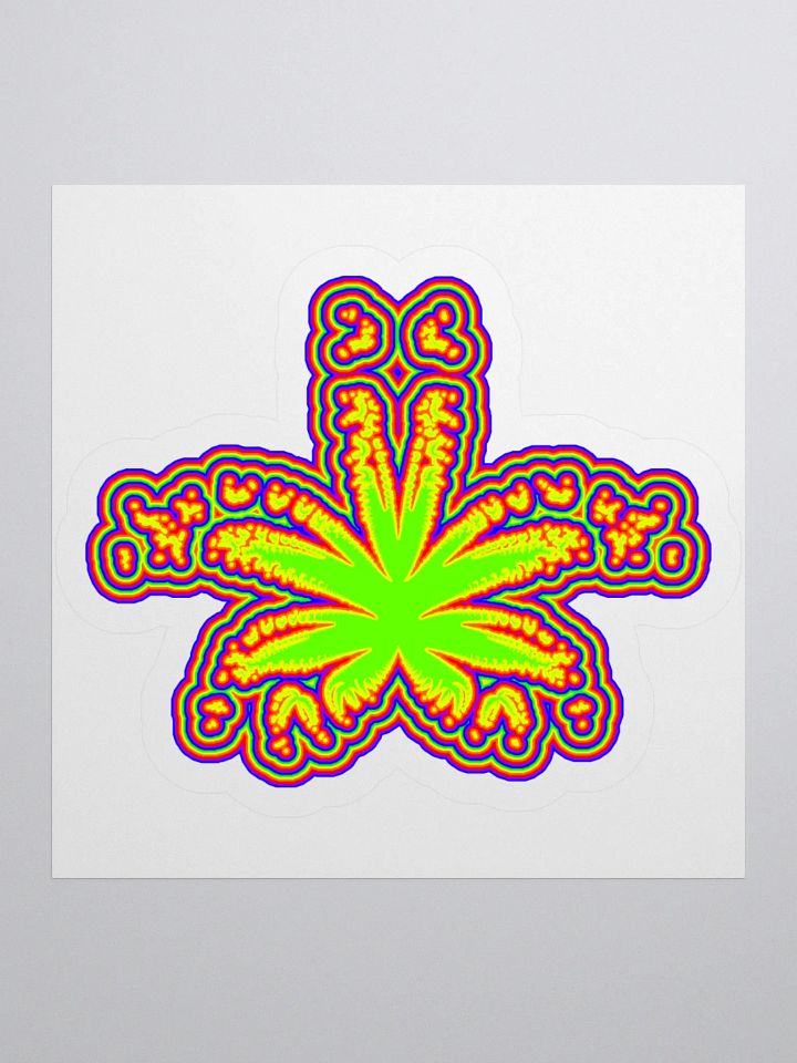 Cannabis Rainbow Stoner Sticker, 420 Queer Pride Pot Leaf Art product image (3)