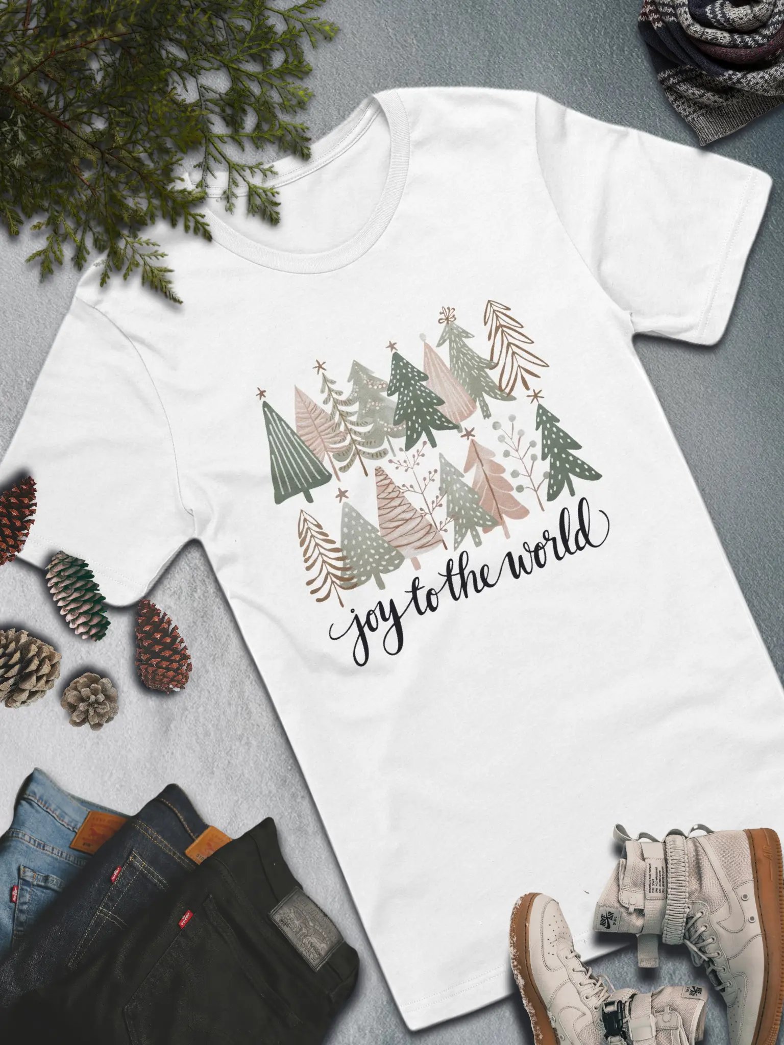 Joy to the World T-Shirt – Festive Holiday Fashion product image (3)