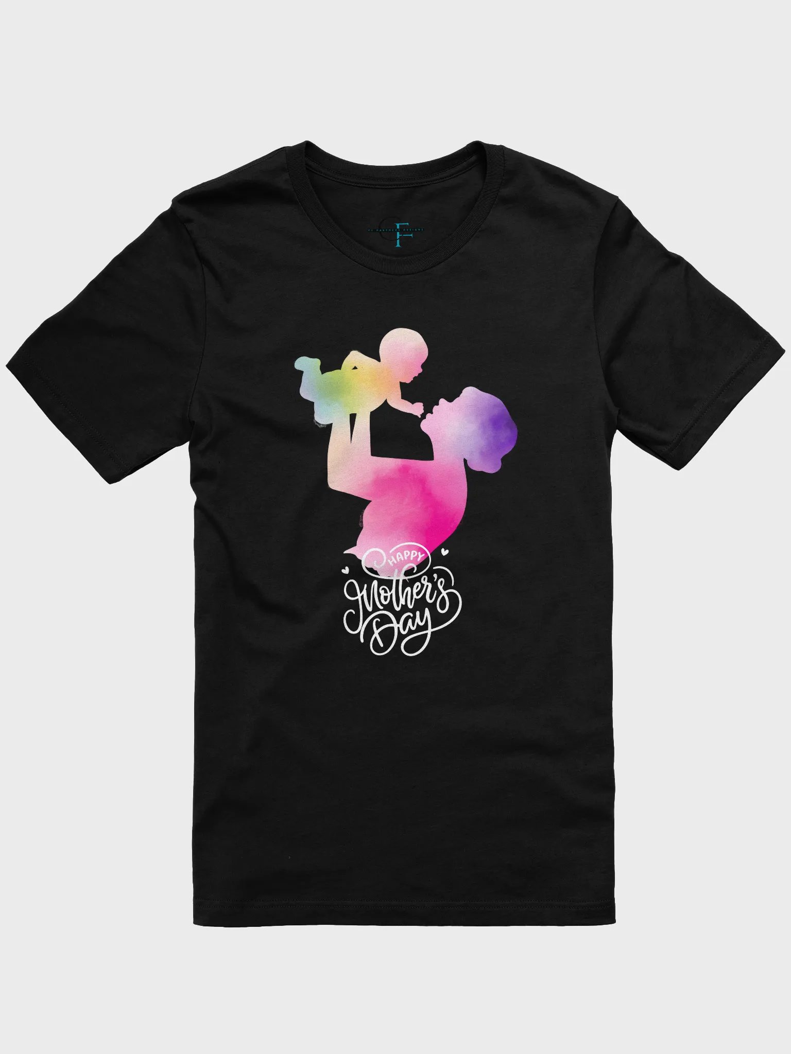 Bella + Canvas “Happy Mother’s Day” Watercolor Silhouette T-Shirt – Soft & Sentimental product image (6)