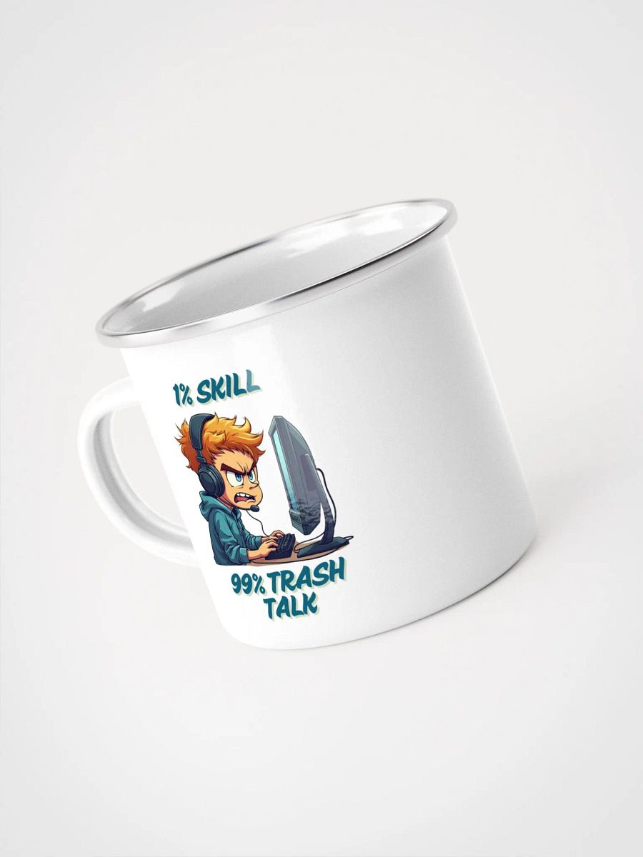 1% Skill, 99% Trash Talk Enamel Mug product image (4)