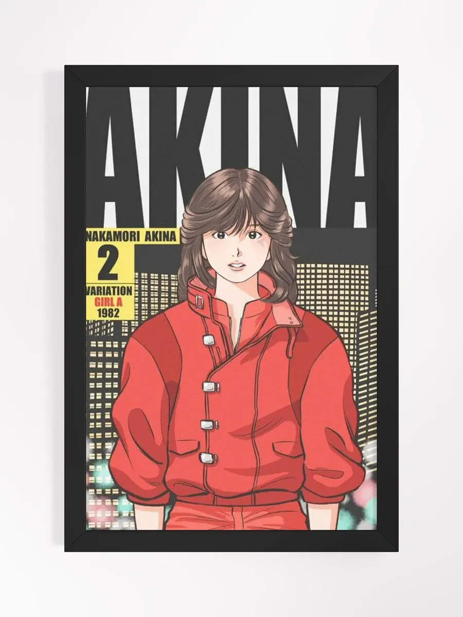 Nostalgic Akina - 1980s Iconic Style Framed High-Quality Matte Poster product image (1)