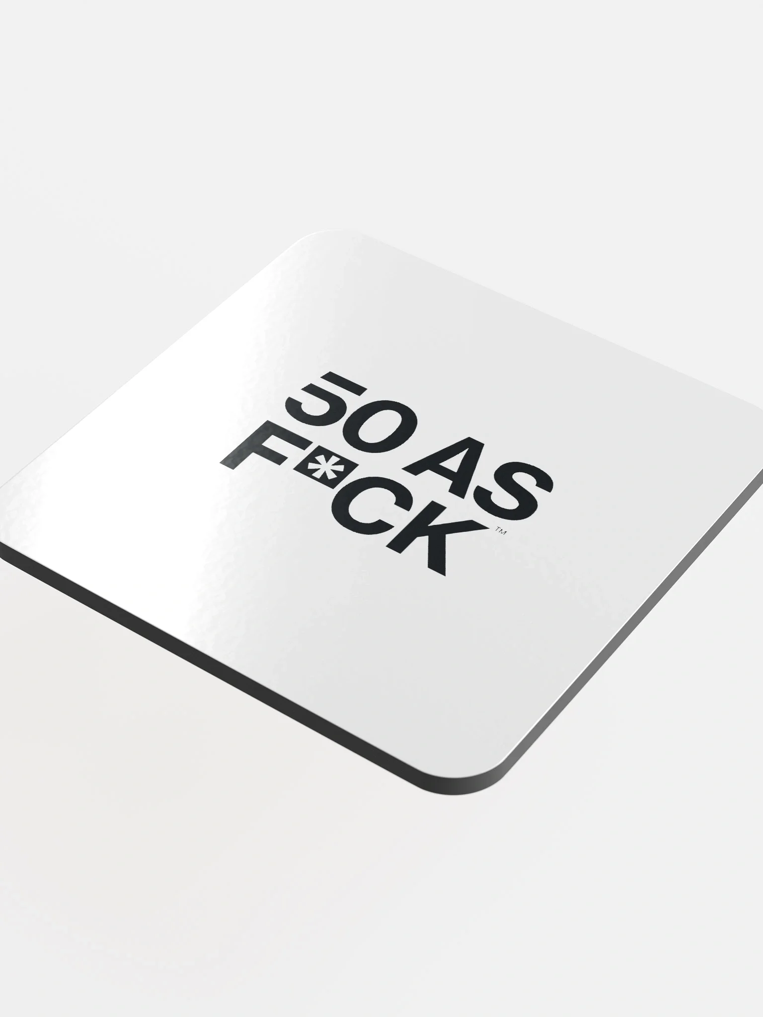 50 as FCK™ - Glossed Cork Coaster product image (4)