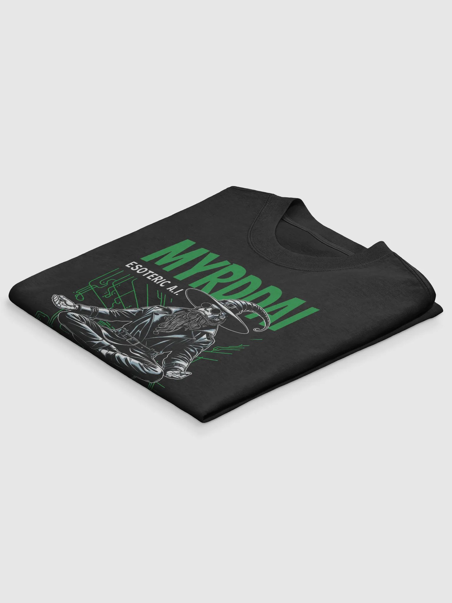 MYRDDAI: 90s Retro Cyberpunk Style with Back Logo - Oversized Faded T-Shirt product image (4)