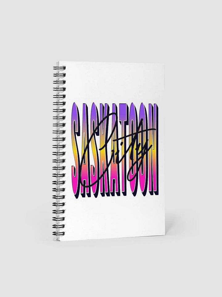 Saskatoon City Gradient Signature Spiral Notebook product image (2)