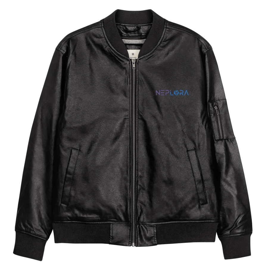 Neplora Leather Bomber Jacket product image (11)