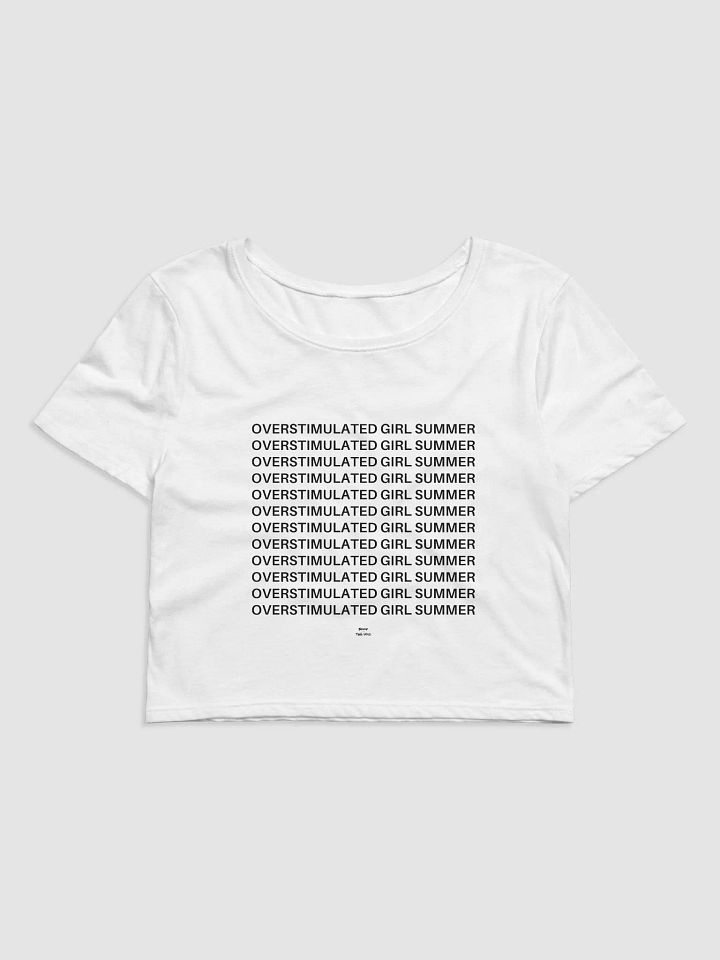 OVERSTIMULATED GIRL SUMMER black crop top product image (1)