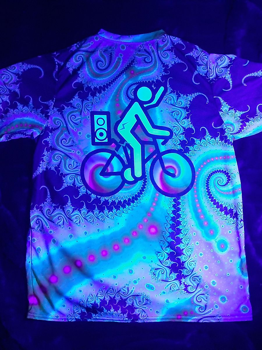 Fractal Bike Rave Jersey - Fluorescent Nebula product image (4)